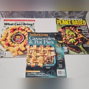 Forks Over Knives, Southern Living, Taste Of Home Food Cooking Recipes magazines
